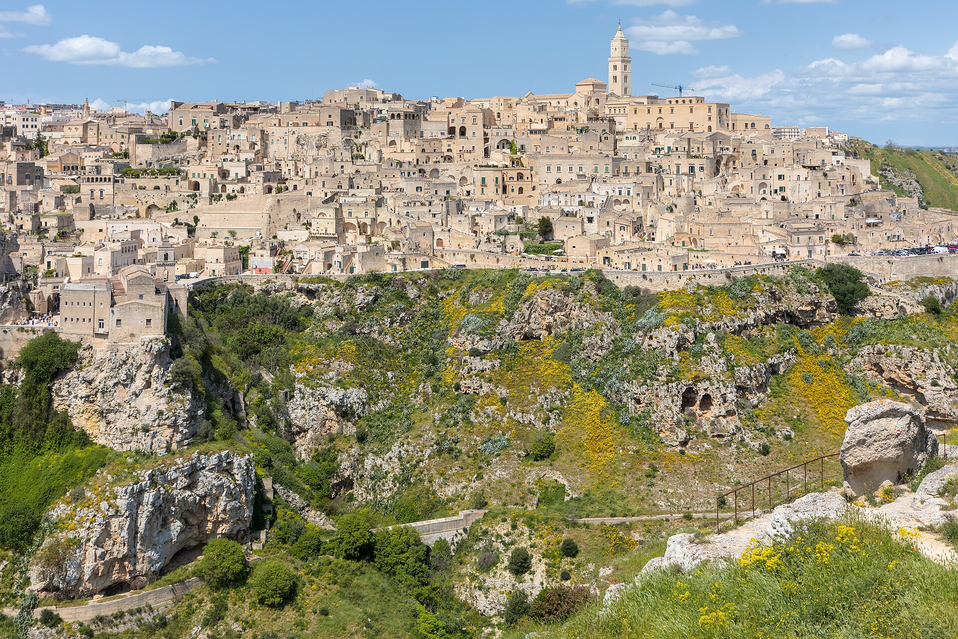 그라비나 건너 무르자 티모네 전망대에서 바라본 마테라 사시 지구 전경