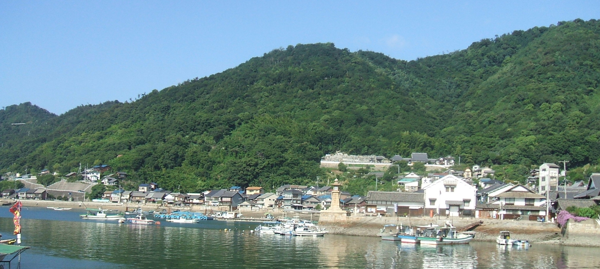 일본 히로시마현 후쿠야마 도모노우라 항구 풍경