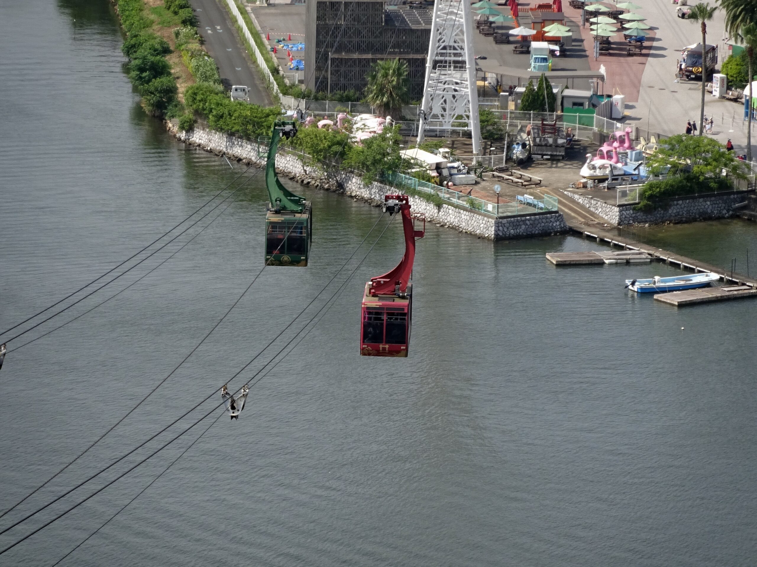 시즈오카 하마마쓰 하마나호 위를 지나는 간잔지 로프웨이