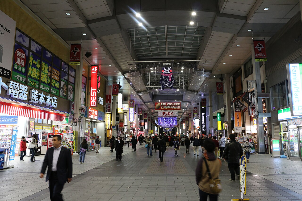 구마모토 시모토오리 아케이드 상점가 풍경