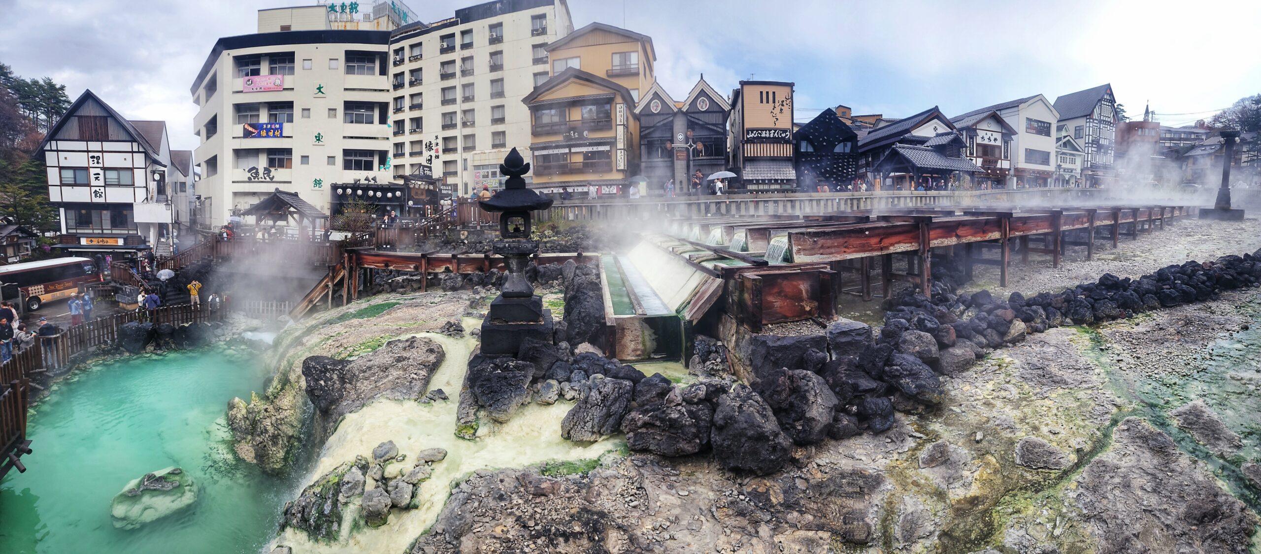 일본 군마현 쿠사츠 온천 유바타케 전경