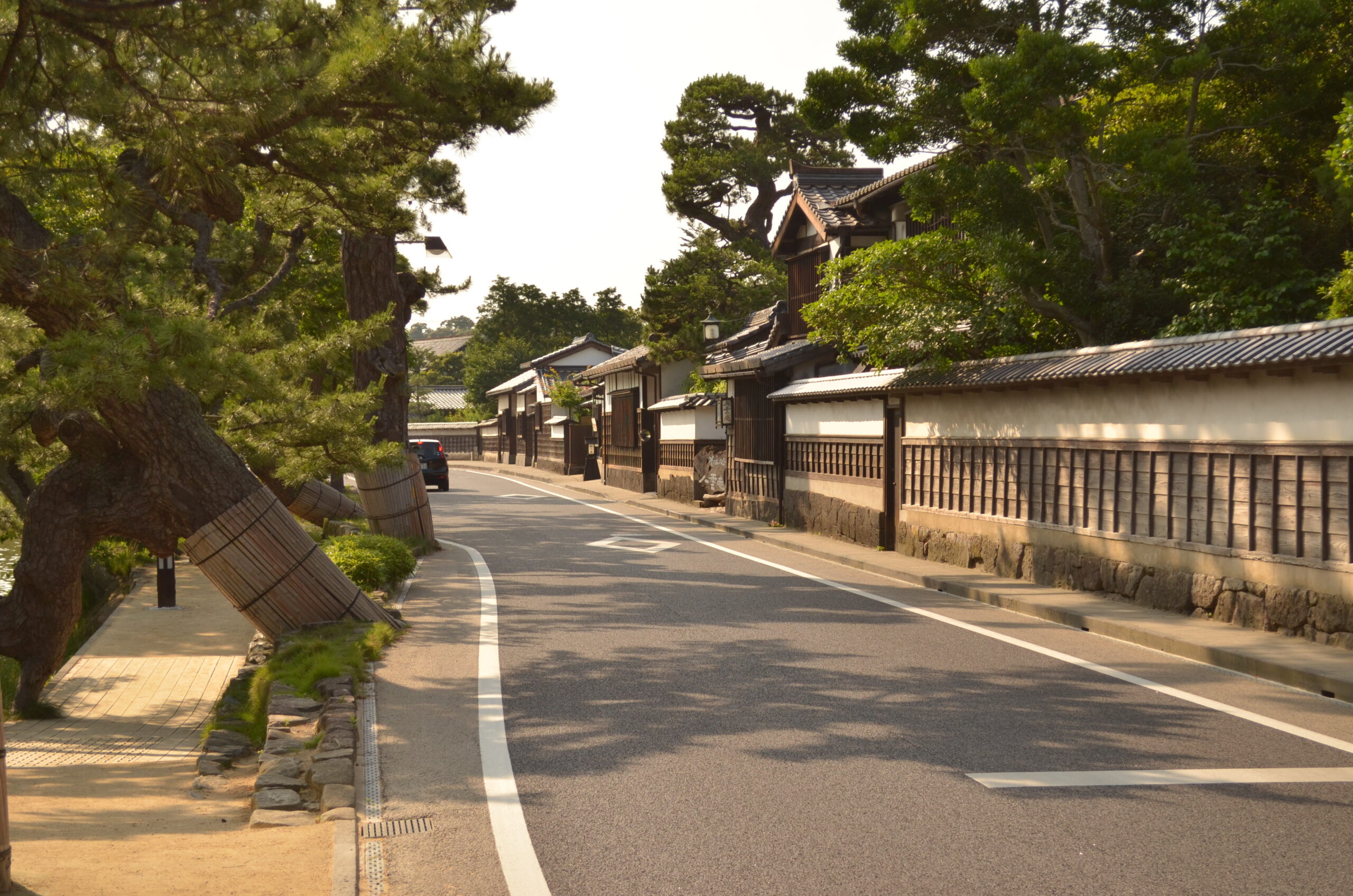 일본 시마네현 마쓰에시 시오미나와테 역사 거리 풍경