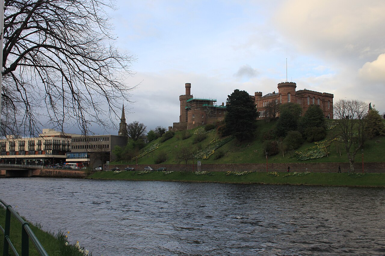 스코틀랜드 인버네스의 Inverness Castle과 River Ness 전경