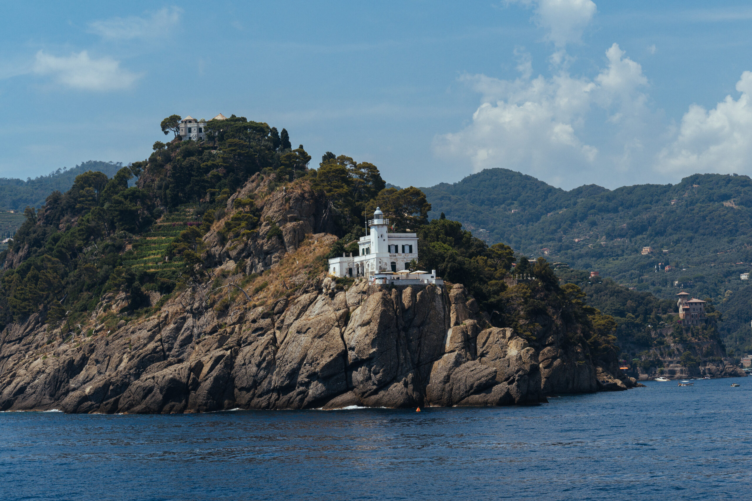 이탈리아 포르토피노 곶 끝 Faro di Portofino 등대