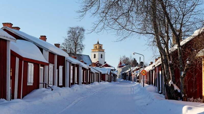 스웨덴 루레오 Gammelstad Church Town 거리와 Nederluleå 교회